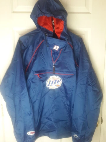 Nascar Miller Lite Windbreaker #2 With Hood Team Caliber Cover