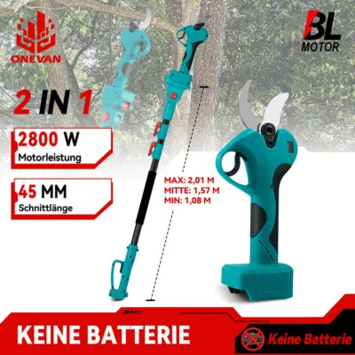 Teleskop Akku-Astschere Gartenschere Astsäge Stschneider Rebschere Ohne Akku - Bild 1 von 4