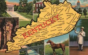 Vintage Postkarte Lincoln National Memorial & Mammuthöhle Kentucky KY - Bild 1 von 2