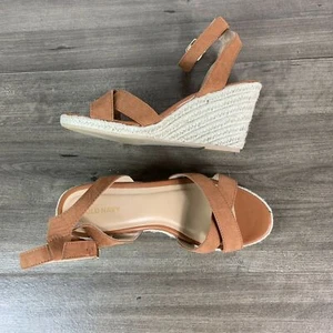 Old Navy Women's  Espadrille Platform Sandals Size 9 Caramel Ankle Strap Wedge - Picture 1 of 10