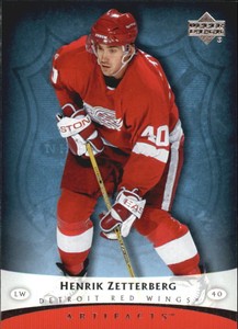2005-06 Artifacts Red Wings Hockey Card #40 Henrik Zetterberg