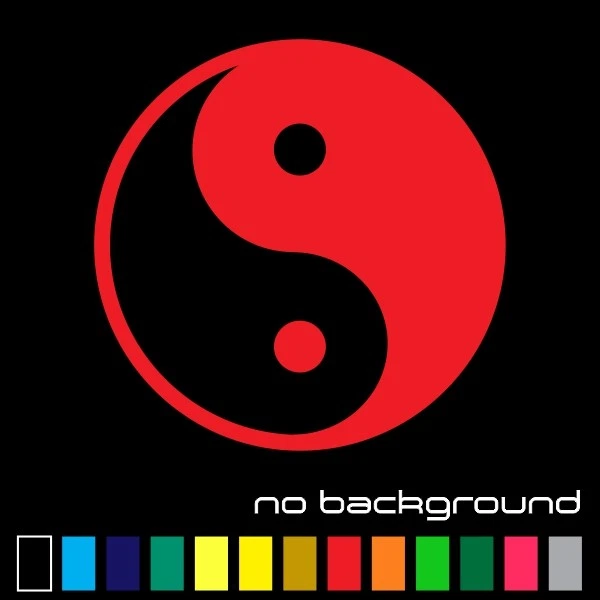 Calcomanía de vinilo adhesiva Yin Yang - Taijitu símbolo chino Ying Yan pared ventana coche Foto 1 de 1