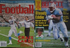 Lot of 2 Eddie George Tennessee Oilers 1997 Beckett Football Monthly Magazines - Bild 1 von 1