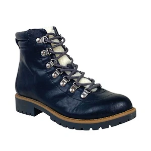 Style and Co Damen 6,5 Maariah Schnürstiefelette seitlicher Reißverschluss Combat schwarz - Bild 1 von 6