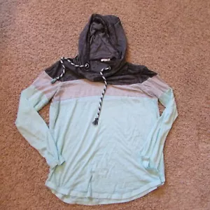 Maurices mittelgrau mintgrün Kapuzenpullover Shirt Seil Kordelzug - Bild 1 von 2
