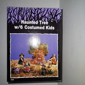 Halloween Haunted Tree light up w/ 6 Costumed Kids - Picture 1 of 23
