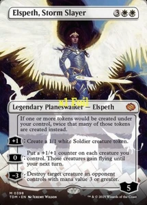 MTG Foil Borderless Tarkir: Dragonstorm TDM Elspeth, Storm Slayer MINT - Picture 1 of 1