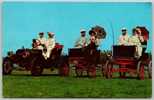 Postcard Cars of Yester-Year Ozzie Sweet Period Costumes Parasols Big Hats - Picture 1 of 2