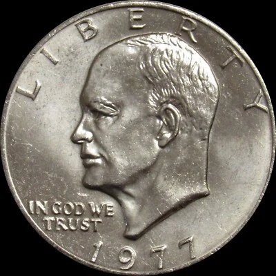 1977 P Eisenhower Dollar Circulated US Mint Coin Ike - Image 1 of 3