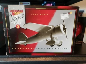 1932 Lockheed Vega Model 5 LIBERTY CLASSICS Model Bank Airplane NORTH DAKOTA NIB - Picture 1 of 7