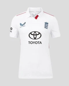 2025/26 Castore England Cricket Test Junior Replica Short Sleeve Shirt -TJ10073Z - Picture 1 of 4