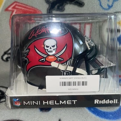 Tampa Bay Buccaneers Warren Dapp Signed Mini Helmet  - Image 1 of 4