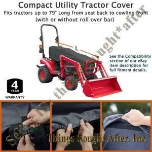 Compact Utility Tractor Storage Cover for up to 79" Kubota Mahindra John Deere - Foto 1 di 8