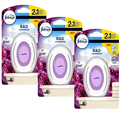 3 x Febreze Lufterfrischer Amethys Blütentraum Bad u. WC Raumduft Duftspender - Bild 1 von 3