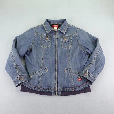 Vintage Dickies Jacket Women XL Blue Denim Jean Coat Quilted Red Tag Trucker Y2K - Image 1 of 4