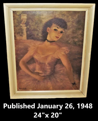 Original Silk Screen Serigraph Listed Artist Huldah La Jeune BALLERINA - Image 1 of 4