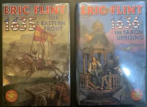 Eric Flint Book Lot Ring of Fire Hardbacks 1635 Eastern Front+1636 Saxon Uprise - Picture 1 of 14