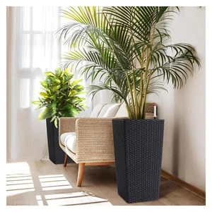 23" Tall Planters Set of 2 with Automatic Watering System, Water Level Monitor - Picture 1 of 16