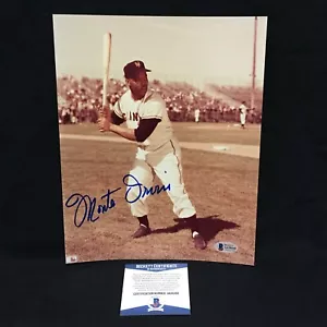 MONTE IRVIN NEW YORK GIANTS SIGNED AUTOGRAPH 8X10 PHOTO BAS BECKETT COA - Picture 1 of 3