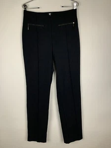 Joseph Ribkoff Pintuck Pants Size 8 Black Stretch Pockets  Zipper Full Length - Picture 1 of 7