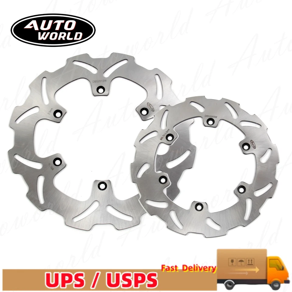 For Suzuki DRZ400E DRZ400S 2000-2008 2007 2006 2005 Front Rear Brake Disc Rotor - Image 1 of 4