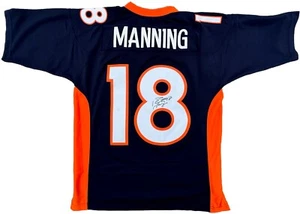 PEYTON MANNING #18 SIGNED DENVER BRONCOS MITCHELL & NESS JERSEY PSA/DNA - Picture 1 of 5