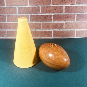 Vintage Treasure Craft Football & Megaphone Salt And Pepper Shakers (BC2) - Picture 1 of 8
