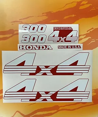 TRX 300 Fender Decal Set TRX300FW TRX300 Fourtrax Red 1990-1993 - Image 1 of 2