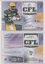 2021 SP Game Used Edition CFL Scripts /100 James Wilder Jr #S-JW Auto