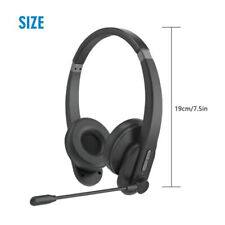 Wireless Bluetooth Headset Office Trucker Driving Headphone Noise Cancelling Mic