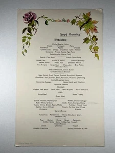 1959 Empress of Britain Breakfast Menu - Canadian Pacific Line - Picture 1 of 2