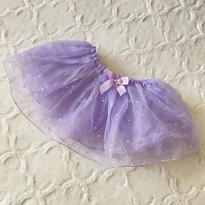 Mädchen Tanz Kostüm Stern Glitzer Gummizug Tutu Pailletten Rock 3 Lagen Tüll Gr. S/M - Bild 1 von 4