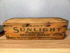 Vintage Cudahy's Sunlight American 5 Pound Wood / Wooden Cheese Box Wisconsin