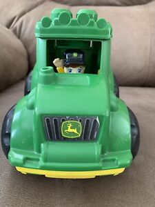 Mega Bloks Big Blocks John Deere Lil' Tractor First Builders Green & Yellow  Man