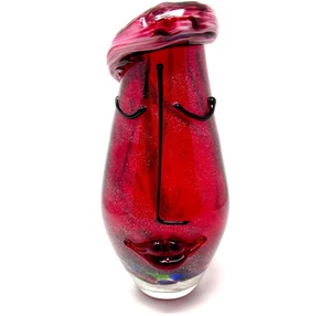 Huge 31cm Picasso Tribute Murano Art Glass Freeform Facial Vase 4.3kg - Picture 1 of 11