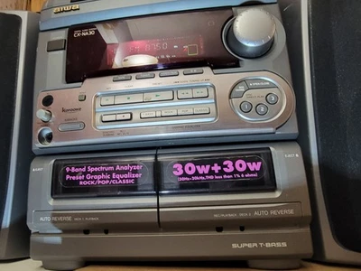 复古 AIWA CX-NA30 立体声系统 带遥控器 — 用于零件或维修 — 第 1/4 张图片
