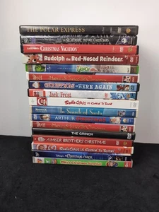 Collection Of (17) Christmas DVD Movies Polar Express Rudolph Grinch Santa &... - Imagen 1 de 14