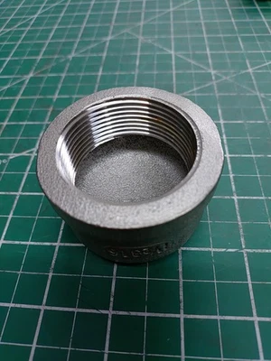SS-65-477 316 Stainless Steel Pipe Cap Female 1-1/2" NPT 150# - Image 1 of 2