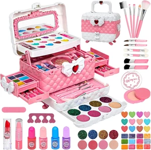 Trucchi Bambina Set, 55 Pezzi Sicuro E Atossico E Lavabile Valigetta Trucchi Bam - Foto 1 di 12