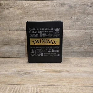 Twinings Black Hinged Tea Tin - Empty - Bild 1 von 8