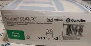 ConvaTec 401535 Natura Sur-Fit sacchetto per urostomia confezione da 10 NUOVO - Foto 1 di 2