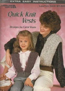 Quick Knit Vests Carol Travis Leisure Arts - Picture 1 of 1