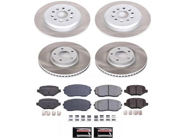 Комплект переднего и заднего тормозных колодок и ротора для Ford Edge HZ555BV 2011-2012 годов выпуска - Изображение 1 из 1