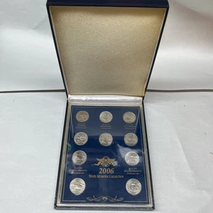 2006 State Quarter Collection US Commemorative Gallery Acrylic Case & Blue Box - Picture 1 of 21