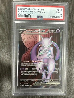 Team Rocket's Mewtwo ex 213/182 Sv10: Destined Rivals Holo PSA 9 - Image 1 of 2