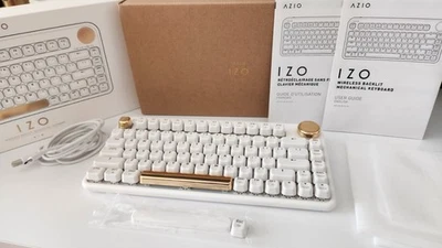 Teclado mecánico inalámbrico Azio IZO flor blanca (solo teclado, completo) Foto 1 de 4