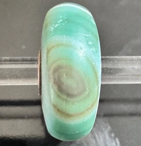 Hard to Find Trollbeads Green Agate Matte TSTBE-80614 - Picture 1 of 5