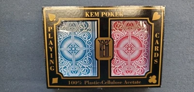 New Kem Plastic Playing Cards Arrow Wide Jumbo Index Double Deck Free Shipping - Image 1 of 4