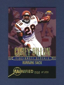 COREY DILLON JUMBO ROOKIE CARD: 1997 SCOREBOARD MAGNIFIED GOLD (SN 068/200). - Picture 1 of 2