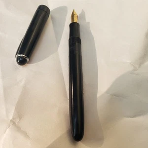 PLUMA ESTILOGRÁFICA DE CALIGRAFÍA OSMIROID INGLATERRA NEGRA y DORADA DE COLECCIÓN - Imagen 1 de 15